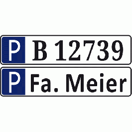 Parkplatzschild 1-zeilig  Individuelle Schilder online kaufen - Stempel- Schilder-Druck.de