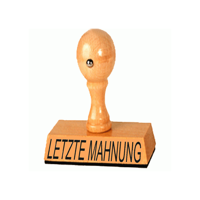 Lagertext Stempel Letzte Mahnung | Stempel Online Bestellen