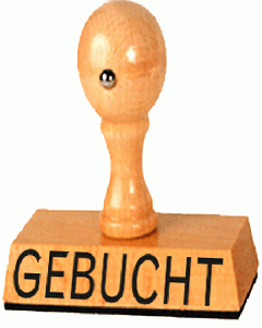 Lagertext Stempel Gebucht