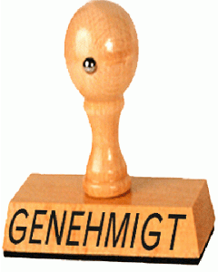 Lagertext Stempel Genehmigt