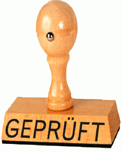 Lagertext Stempel Geprüft