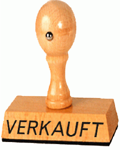 Lagertext Stempel Verkauft