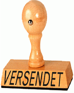 Lagertext Stempel Versendet